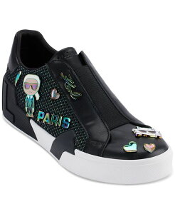J[ K[tFh fB[X V[Y Xj[J[ KARL LAGERFELD PARIS Women's Mavise Slip-On Sneakers Black/Multi ubN