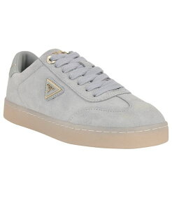QX fB[X V[Y Xj[J[ XG[h [X GUESS Women's Jazlie T-Toe Suede Lace-Up Court Sneakers Light Blue u[
