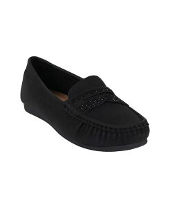 �W�[�V�[�V���[�Y ���f�B�[�X �V���[�Y �p���v�X ���[�t�@�[ GC Shoes Women's Eagle Embellished Driving Moccasin Loafers Black �u���b�N