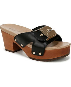 �h�N�^�[�E�V���[�� ���f�B�[�X �V���[�Y �T���_�� Dr. Scholl's Women's Original Max Too Slide Sandals Black Leather �u���b�N