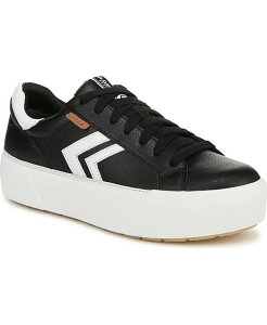 hN^[EV[ fB[X V[Y Xj[J[ vbgtH[ [X Dr. Scholl's Women's Young And Free Lace Up Platform Sneakers Black/White Leather zCg