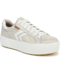 hN^[EV[ fB[X V[Y Xj[J[ vbgtH[ [X Dr. Scholl's Women's Young And Free Lace Up Platform Sneakers Light Gold Leather S[h