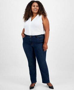 【送料無料】 ジョーンズニューヨーク レディース デニムパンツ ボトムス Plus Size Lexington Straight-Leg Jeans Westpoint Wash