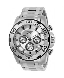 CrN^ Y ANZT[ rv Invicta Men's 22317 Pro Diver Quartz Chronograph Silver Dial Watch Silver Vo[