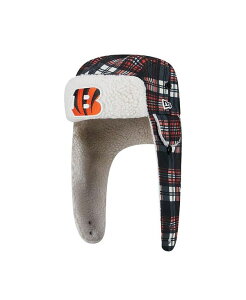 �j���[�G�� �����Y �A�N�Z�T���[ �X�q New Era Black Cincinnati Bengals Sideline Plaid Sherpa Trapper Hat Black �u���b�N