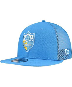 �j���[�G�� �����Y �A�N�Z�T���[ �X�q New Era Men's Powder Blue Los Angeles Chargers Throwback Main Trucker 9FIFTY Snapback Hat Powder Blue �u���[