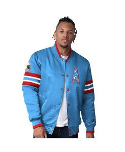 X^[^[ Y AE^[ WPbgEu] Be[W S WPbg Starter Men's Light Blue Houston Oilers Gridiron Classics Vintage Logo Scout I Full-Snap Varsity Jacket Light Blue u[