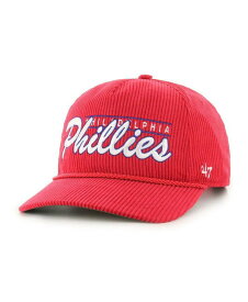 47 ブランド メンズ アクセサリー 帽子 コーデュロイ '47 Brand Men's Red Philadelphia Phillies Corduroy Hitch Adjustable Hat Red レッド
