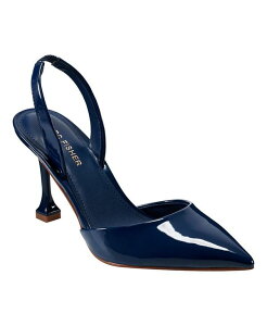 �}�[�N�t�B�b�V���[ ���f�B�[�X �V���[�Y �p���v�X Marc Fisher Women's Hadya Pointy Toe Stiletto Dress Pumps Dark Blue Patent �u���[