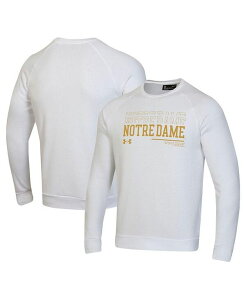 yz A_[A[}[ Y p[J[EXEFbg AE^[ Men's White Notre Dame Fighting Irish 2024/25 Sideline Wordmark Rival Raglan Pullover Sweatshirt White