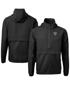 �J�b�^�[�A���h�o�b�N �����Y �A�E�^�[ �W���P�b�g�E�u���]�� �W���P�b�g Cutter & Buck Men's Black Las Vegas Raiders Charter Anorak Half-Zip Jacket Black �u���b�N