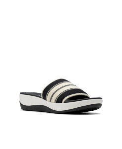 yz N[NX fB[X T_ V[Y Cloudsteppers Women's Arla Hollis Slip-On Flat Sandals Black Combi Textile
