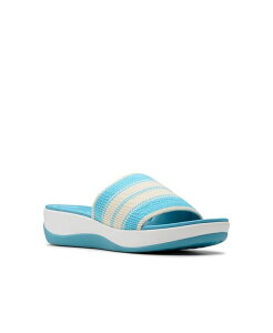 yz N[NX fB[X T_ V[Y Cloudsteppers Women's Arla Hollis Slip-On Flat Sandals Light Blue Combi Textile