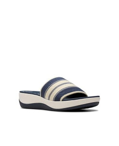 yz N[NX fB[X T_ V[Y Cloudsteppers Women's Arla Hollis Slip-On Flat Sandals Navy Combi Textile