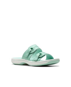 yz N[NX fB[X T_ V[Y Cloudsteppers Women's Breeze Maye Slip-On Sandals Turquoise