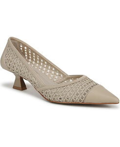 【送料無料】 フランコサルト レディース パンプス シューズ Women's Darcy Pointed Toe Kitten Heel Pumps Alabaster Beige Weave Fabric