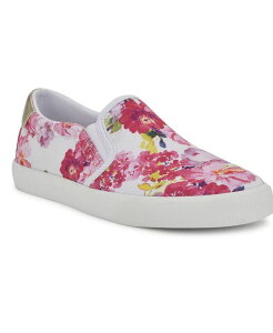 iCEFXg fB[X V[Y Xj[J[ Nine West Women's Lala Slip-On Causal Sneakers Pink Tea Party Floral sN