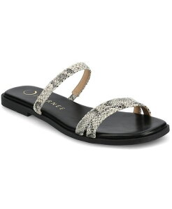 Wl RNV fB[X V[Y T_ Journee Collection Women's Brisa Multi Strap Slip On Flat Sandals Snake }`J[