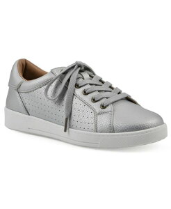 �z���C�g�}�E���e�� ���f�B�[�X �V���[�Y �X�j�[�J�[ ���[�X White Mountain Women's Uniform Lace-Up Sneakers Silver Smooth �V���o�[