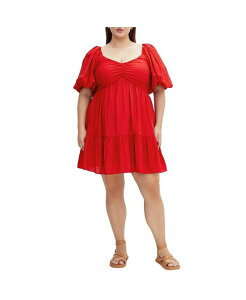�V�e�B�[�V�b�N ���f�B�[�X �g�b�v�X �����s�[�X �v���X�T�C�Y CITY CHIC Plus Size Mindy Dress Red ���b�h
