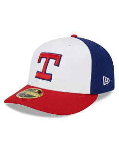 j[G Y ANZT[ Xq New Era Men's White Texas Rangers 2024 Batting Practice Low Profile 59FIFTY Fitted Hat