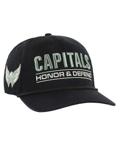 47 �u�����h �����Y �A�N�Z�T���[ �X�q �L���b�v '47 Brand Men's Black Washington Capitals OHT Military Appreciation Homeland Honor and Defend Hitch Adjustable Hat Black �u���b�N