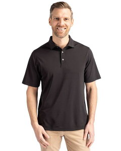 Jb^[AhobN Y gbvX |Vc Cutter & Buck Virtue Eco Pique Recycled Mens Polo Shirt Black ubN