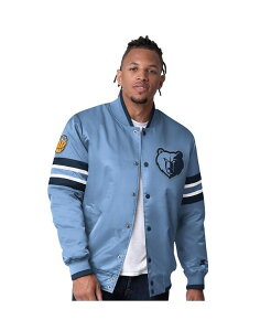 X^[^[ Y AE^[ WPbgEu] Te WPbg Starter Men's Light Blue Memphis Grizzlies Scout Varsity Satin Full-Snap Jacket Light Blue u[