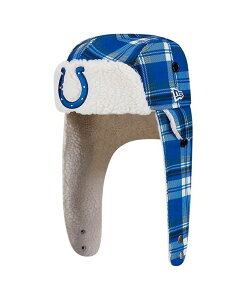 j[G Y ANZT[ Xq New Era Royal Indianapolis Colts Sideline Plaid Sherpa Trapper Hat Royal `FbN