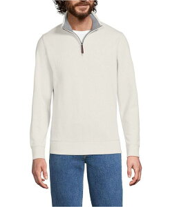 �����Y�G���h �����Y �A�E�^�[ �j�b�g�E�Z�[�^�[ �n�[�t�W�b�v �Z�[�^�[ Lands' End Men's Bedford Rib Quarter Zip Sweater Light stone �X�g�[��