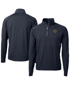 Jb^[AhobN Y AE^[ p[J[EXEFbg jbg Cutter & Buck Men's Navy Notre Dame Fighting Irish Play Like A Champion Today Adapt Eco Knit Stretch Hybrid Quarter-Zip Pullover Top Navy lCr[