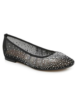 WEF_OC~VJ fB[X V[Y pvX Jewel Badgley Mischka Women's Nuala Round Toe Dress Flats Black Mesh ubN