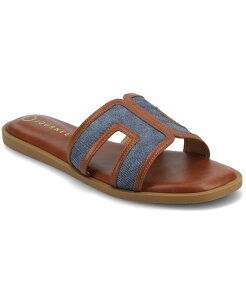 Wl RNV fB[X V[Y T_ Journee Collection Women's Primah H Band Slip On Flat Sandals Denim fj