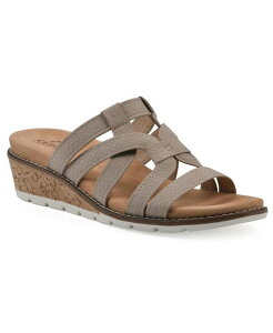 yz NtoCzCg}Ee fB[X T_ V[Y Women's Tinisha Wedge Slip-On Sandals Taupe Embossed