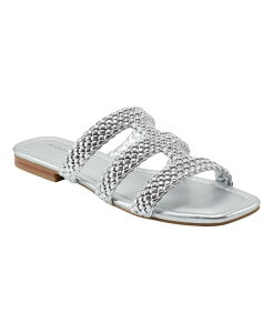 �o���h���[�m ���f�B�[�X �V���[�Y �T���_�� Bandolino Women's Sumer Square Toe Flat Sandals Silver �V���o�[