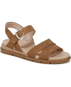 hN^[EV[ fB[X V[Y T_ Dr. Scholl's Women's Timeless Fun Open Round Toe Strappy Sandals Honey Brown Faux Leather uE