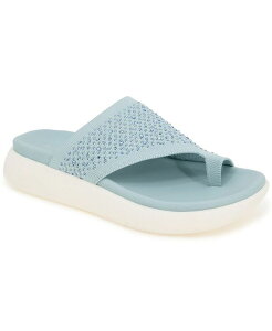 �P�l�X�R�[�� ���f�B�[�X �V���[�Y �T���_�� �j�b�g Kenneth Cole Reaction Women's Teffi Knit Round Toe Flat Sandals Light Blue Knit �u���[