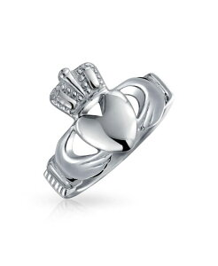 �u�����O �����Y �A�N�Z�T���[ �����O T�V���c Bling Jewelry Mens Stainless Steel Heart Band Celtic Friendship Ring Silver Gold Tone Claddagh Silver tone �V���o�[