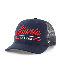 47 uh Y ANZT[ Xq '47 Brand Men's Navy Atlanta Braves Garner Trucker Adjustable Hat Navy lCr[