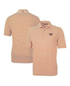 Jb^[AhobN Y gbvX |Vc g[ S Cutter & Buck Men's Orange Auburn Tigers Big Tall Team Logo Virtue Eco Pique Stripe Polo Orange IW