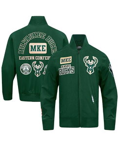 �v���X�^���_�[�h �����Y �A�E�^�[ �W���P�b�g�E�u���]�� �W���P�b�g Pro Standard Men's Hunter Green Milwaukee Bucks Area Code Twill Full-Zip Jacket Hunter Green �O���[��