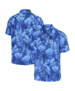 gb~[on} Y gbvX Vc g[ Tommy Bahama Men's Light Blue Indianapolis Colts Big Tall Coast Nuevo Fronds IslandZone Button-Up Shirt Light Blue u[