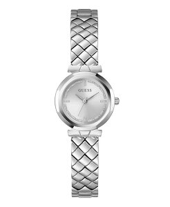 �Q�X ���f�B�[�X �A�N�Z�T���[ �r���v T�V���c GUESS Women's Analog Silver Tone Steel Watch 26mm Silver Tone �V���o�[