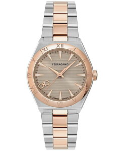 tFK fB[X ANZT[ rv TVc Ferragamo Women's Swiss Vega Upper East Two-Tone Stainless Steel Bracelet Watch 28mm Two Tone