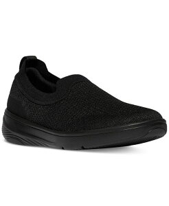 yz tBbgtbv fB[X Xj[J[ V[Y Women's Super-Q Knit Slip-On Sneakers All Black