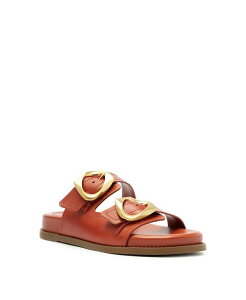 �V���b�c ���f�B�[�X �V���[�Y �T���_�� Schutz Women's Olga Sporty Round Toe Flat Sandals Orange �I�����W