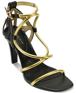_i L j[[N fB[X V[Y T_ Donna Karan New York Women's Bellisa Strappy Slip-On Sandals Black Gold ubN