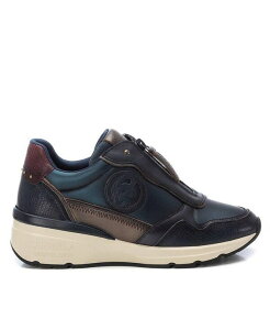 LV^C fB[X V[Y Xj[J[ U[ Carmela Collection Women's Leather Casual Sneakers By Xti Navy lCr[