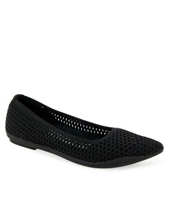 �G�A���\�[���Y ���f�B�[�X �V���[�Y �p���v�X Aerosoles Women's Danielle Pointed Toe Flat Flats Black Textured Knit Fabric �u���b�N