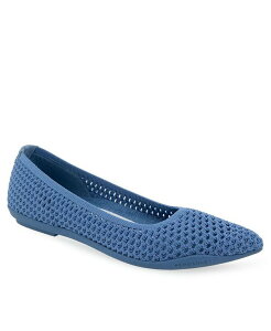 �G�A���\�[���Y ���f�B�[�X �V���[�Y �p���v�X Aerosoles Women's Danielle Pointed Toe Flat Flats Blue Jean Textured Knit Fabric �u���[
